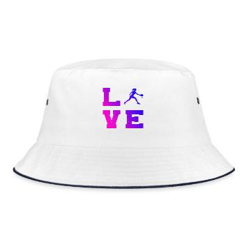 Pickleball athlete idea for pickleball athlete fans - Bucket Hat - white/navy - Front