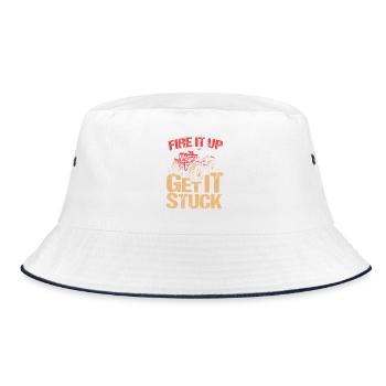 quad bike - Bucket Hat - white/navy - Front