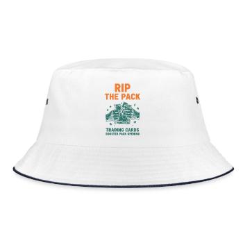Rip The Pack Trading Cards Booster Pack Eröffnung - Bucket Hat - Weiß/Navy - Vorne