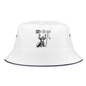 Ren Faire Medieval Sir Render Surrender Funny - Bucket Hat - white/navy - Front