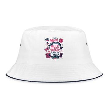 Mom The Original Multitasker - Bucket Hat - Weiß/Navy - Vorne