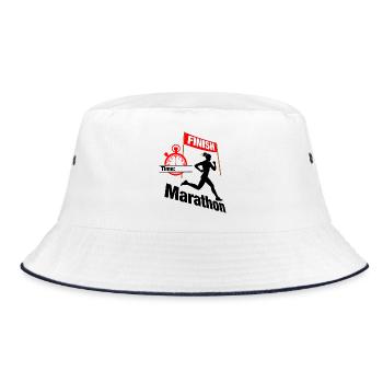 Coureuse marathonienne – Temps de course - Bob - blanc/marine - Devant