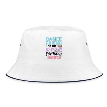 Dance Friend Of The K-Pop Birthday Girl - Bucket Hat - white/navy - Front