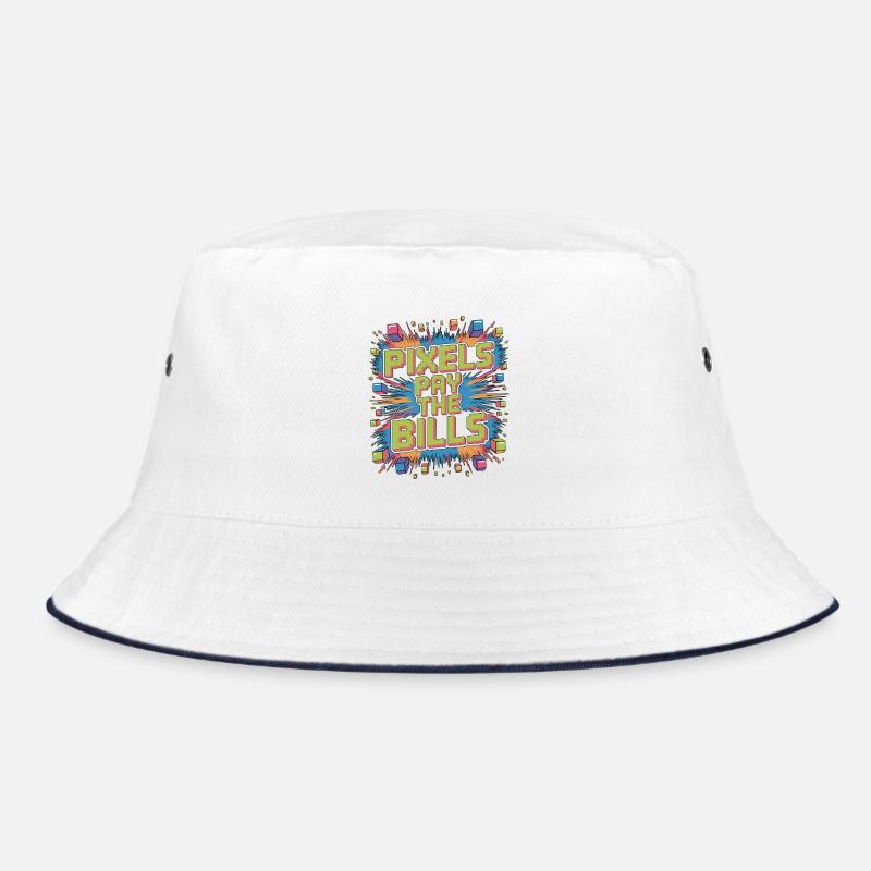 Game Developer Pixels Pay The Bills Web Developer Bucket Hat