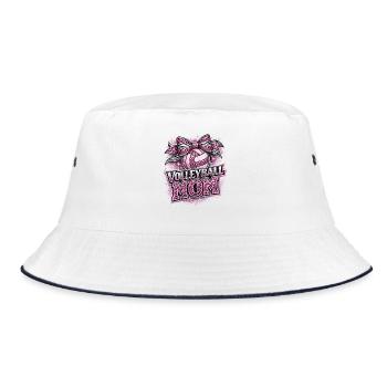 Volleyball Mom Léopard | Cadeau Maman et Sport - Bob - blanc/marine - Devant