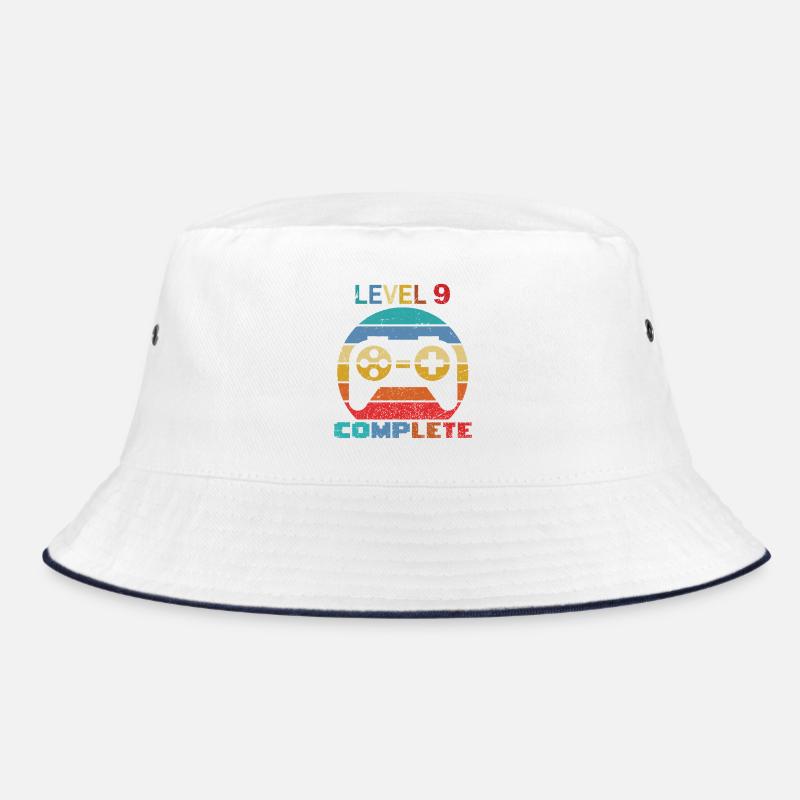 level 9 complete - Bucket Hat - Weiß/Navy