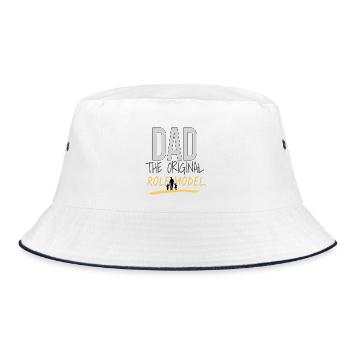 Dad The Original Role Model - Bucket Hat - white/navy - Front