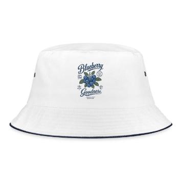 Blueberries Blueberry Goodness Shirt - Bucket Hat - white/navy - Front