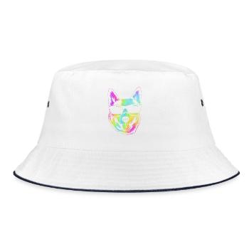 Australian Cattle Dog - Bucket Hat - white/navy - Front