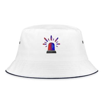Siren Blue-Red Gradient - Bucket Hat - white/navy - Front