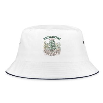 Roots And Culture - Bucket Hat - white/navy - Front