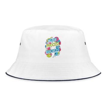 UX/UI Designer Trust The Process Then App Design - Bucket Hat - white/navy - Front