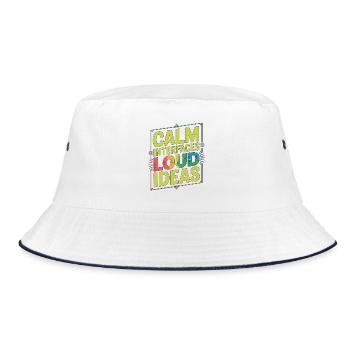 UX/UI Designer Calm Interfaces Loud Web Designer - Bucket Hat - white/navy - Front