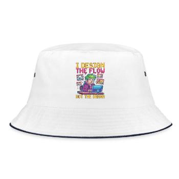 UX/UI Designer I Design The Flow User Experience - Bucket Hat - white/navy - Front