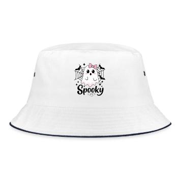 Spooky Ghost Halloween - Bucket Hat - Weiß/Navy - Vorne