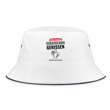 Außer Betrieb Modus - Bucket Hat - Weiß/Navy - Vorne