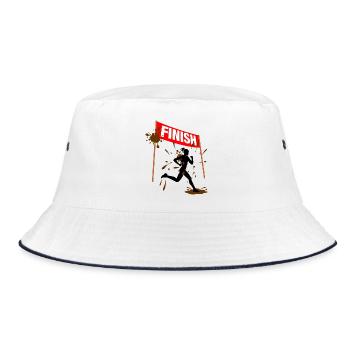 Mud Run Finisher Women - Bucket Hat - white/navy - Front