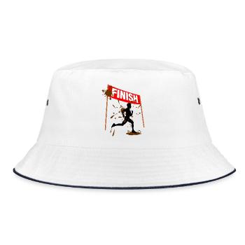 Mud Run Finisher Men - Bucket Hat - white/navy - Front
