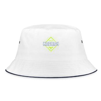 Kiedrich am Rhein Retro Reben Deutschland Souvenir - Bucket Hat - Weiß/Navy - Vorne