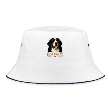 Chien de montagne bernois Meilleur ami Chien propriétaire de chiens - Bob - blanc/marine - Devant