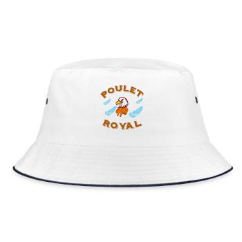 Roast Chicken Eagle Condor Humorous Design - Bucket Hat - white/navy - Front