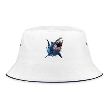 Weißer Haie Weißer Hai - Bucket Hat - Weiß/Navy - Vorne