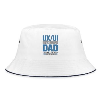 UX/UI Designer Dad The Idol The Product Designer - Bucket Hat - white/navy - Front