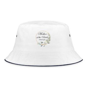 Mutter der Braut Floral - Bucket Hat - Weiß/Navy - Vorne