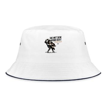 Berner Sennenhund Spruch Hundehalterin Humor - Bucket Hat - Weiß/Navy - Vorne