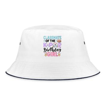 Classmate Of The K-Pop Birthday Girl - Bucket Hat - white/navy - Front