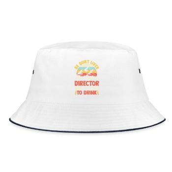 Camping Bonfire Camp Life Forest Camper - Bucket Hat - white/navy - Front