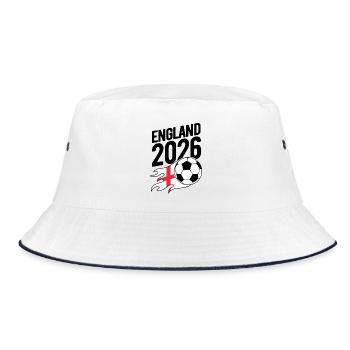 Flamme du football anglais 2026 avec drapeau - Bob - blanc/marine - Devant