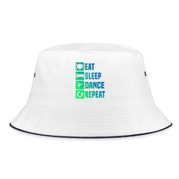 Gift idea for a breakdancer with street dance - Bucket Hat - white/navy - Front