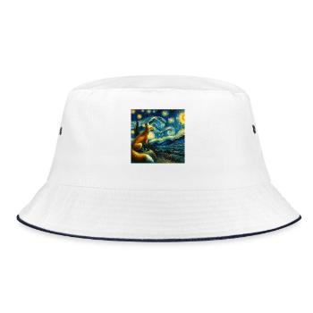 Swiftfuchs Starry Night - Bucket Hat - Weiß/Navy - Vorne