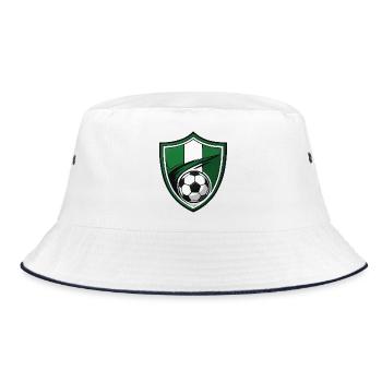 fussball-shield - Bucket Hat - Weiß/Navy - Vorne