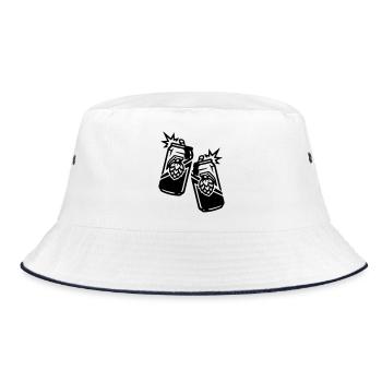 Beer Can Hops Can Beer - Bucket Hat - white/navy - Front