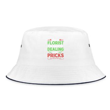 Floristry Florist Florist Bouquet - Bucket Hat - white/navy - Front