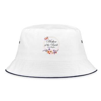 Cadeau floral de mariage de la mère de la mariée - Bob - blanc/marine - Devant