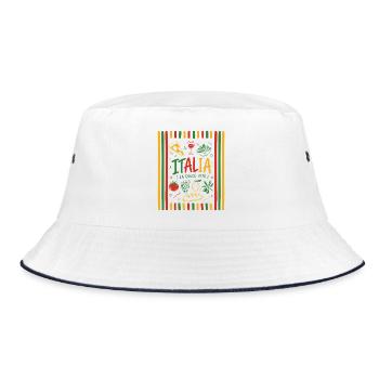 Italia - La dolce vita - Bucket Hat - Weiß/Navy - Vorne