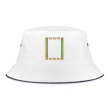 Frame Strips - Bucket Hat - white/navy - Front