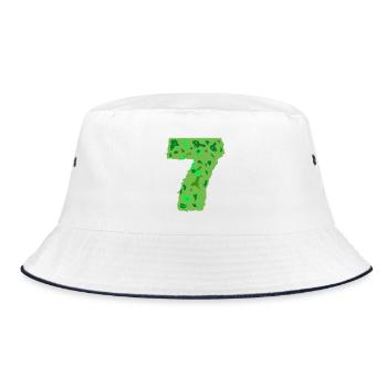 tarnungsfarbe Nummer sieben  - Bucket Hat - Weiß/Navy - Vorne