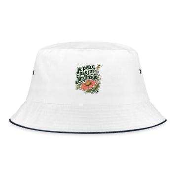 je peux pas j'ai jardinage - Bob - blanc/marine - Devant
