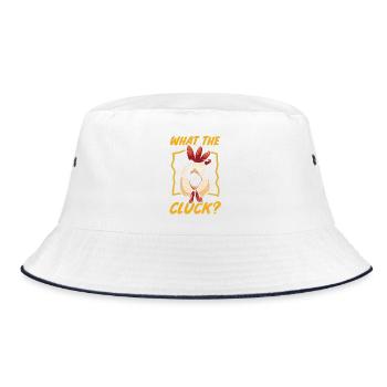 Élevage de coqs, volaille, poulet - Bob - blanc/marine - Devant