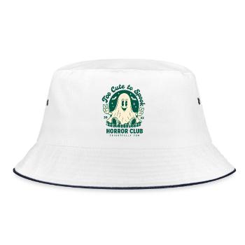 Too Cute To Spook Horror Club - Bucket Hat - Weiß/Navy - Vorne