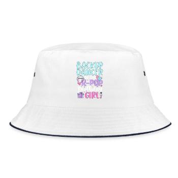 Backup Dancer of The K-Pop Birthday Girl - Bucket Hat - white/navy - Front