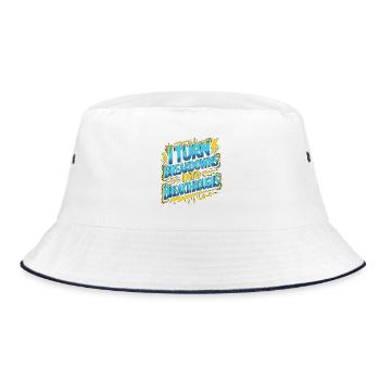 Industrial Electrician I Turn Breakdowns Repair - Bucket Hat - white/navy - Front