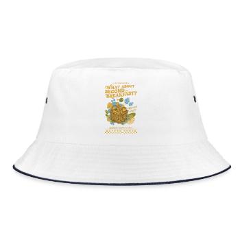 Breakfast Brunch Coffee Second Breakfast - Bucket Hat - white/navy - Front
