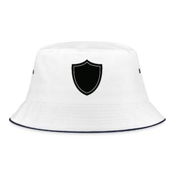 shield - Bucket Hat - white/navy - Front