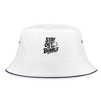 Stay Out of My Bubble - Bucket Hat - white/navy - Front