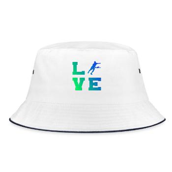 Pickleballers Design für Pickleball Community Fans - Bucket Hat - Weiß/Navy - Vorne